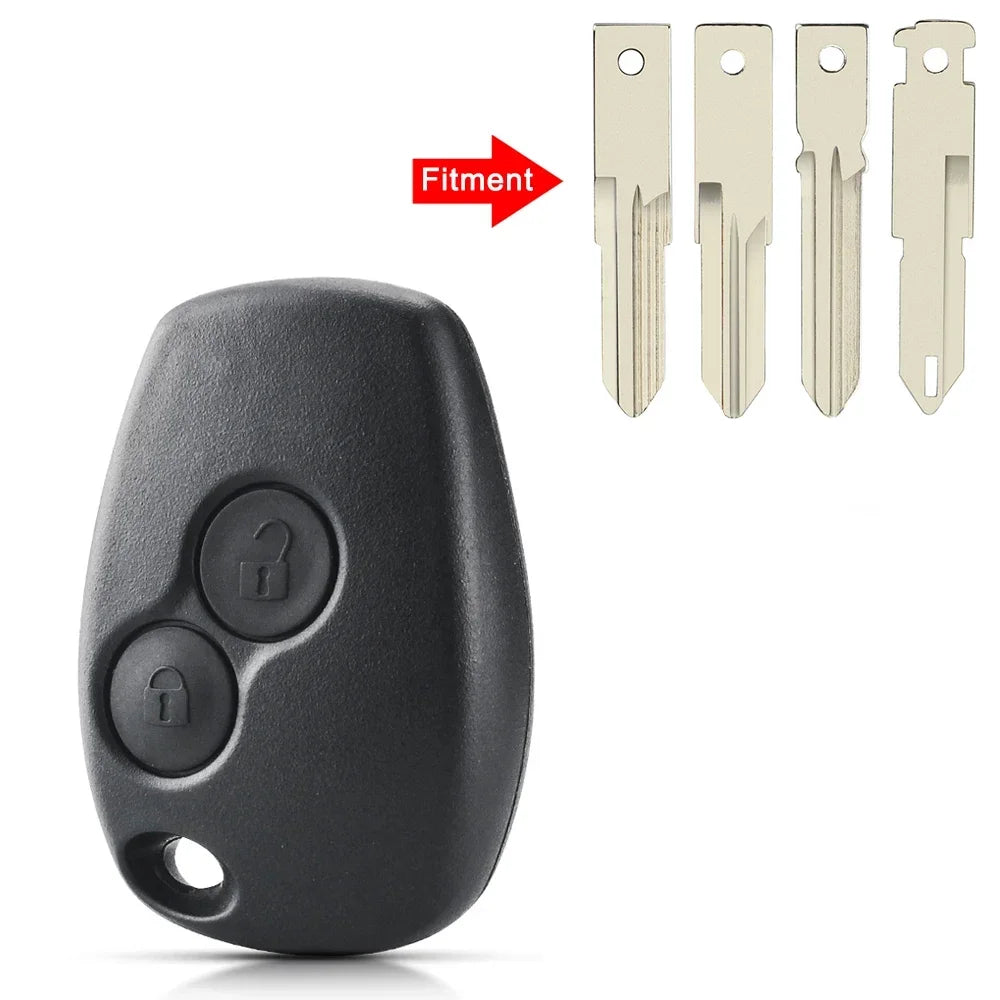 KEYYOU Remote Key Shell Case No Blade for Renault/Dacia/Nissan 2 or 3 Button 10pcs