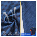 ARSUXEO Men's Cycling Jersey Bicycle Summer Short Sleeves Mountain Bike T-Shirt With Zipper Pockets Reflective Riding Clothing