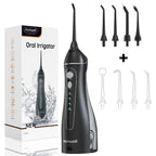 Portable F18 Water Flosser 4 Modes Water Floss USB Rechargeable 4 Nozzles Oral Water Jet 200ml Water Tank Waterproof