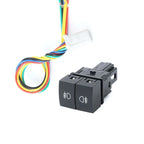 1 PC Green LED Car Dual Switch Fog Lights Radar Power Supply LED DRL Headlight On Off Switch Button Fit for Nissan X-TRAIL 2023