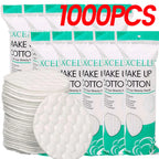 Disposable Soft Circular Makeup Remover Pads Doubles Sided Breathable Cotton Pads for Daily Facial Cleaning Nail Polish Remover