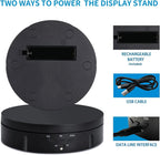 Motorized Rotating Display Stand,360 Degree Electronic Turntable Display Stand,Jewelry,Watch,3D Models(Does not contain battery)