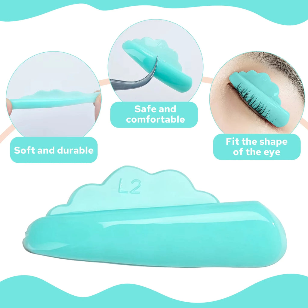 Libeauty New 4 Pairs Free Glue Silicone Eyelash Perm Rod Shield Lash Lift Pad Lifting 3D Eyelash Curler Accessories Makeup Tools