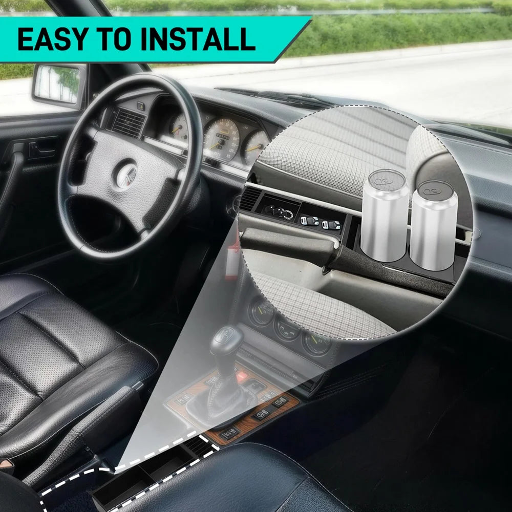 Car Cup Holder ABS For Mercedes W201 190E Double Coffee Beverage Cup Holder