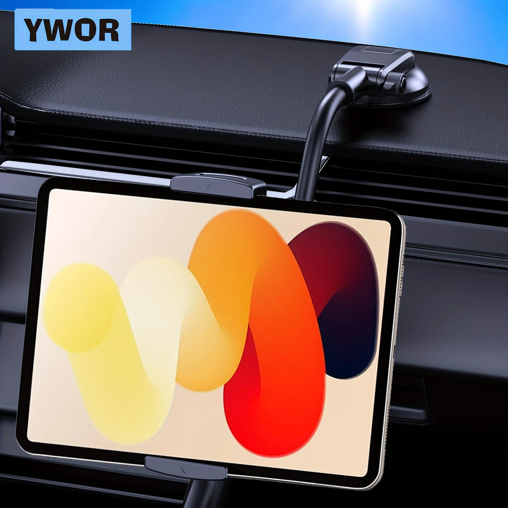 Universal Car Tablet and Phone Mount - Dashboard/Desktop Holder for 4-14 Inch Devices - Hands-Free Viewing and Navigation