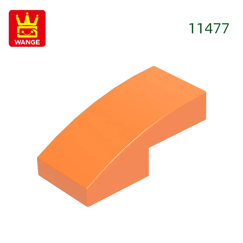 Wange 2x1x2/3 curved slope building blocks 161pcs, assorted colors, MOC parts