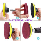 20 Pcs 6 Inch Scrubbing Pad Made of Nylon with Backed Flocking for Self-adhesion Multiple Grit Sizes Suitable for All Scenarios