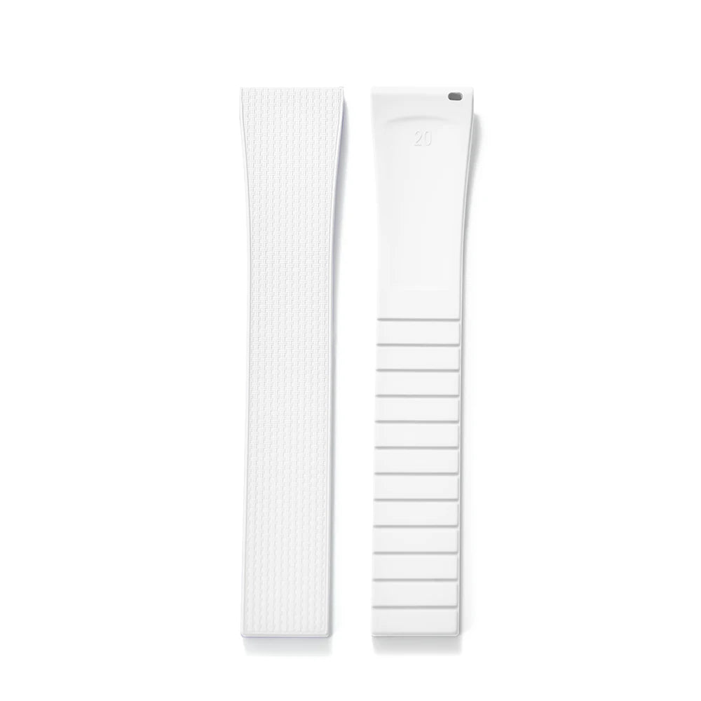 Original Stripess CTS FKM Rubber Watch Strap 20mm For D-elug FKM CTS Watchband Quick Release Silver Butterfly Buckle Cut To Size