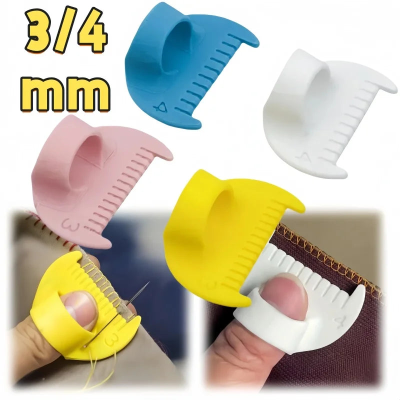 1-4PCS Easy Sewing Guide Edge Stitch Lock for Beginners & Seniors Plastic Hand Sewing Tool with 3mm/4mm Spacing for DIY Crafting