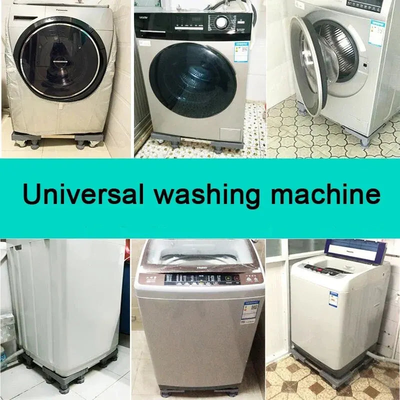 Universal Base Washing Machine Stand Lifting Fridge Base Multi-functional Adjustable Base for Dryer Refrigerator Washing Machine