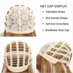 HAIRJOY Synthetic Hair Men Blonde Wig Short Layered Synthetic Wig Halloween Cosplay Costume Party Full Wigs