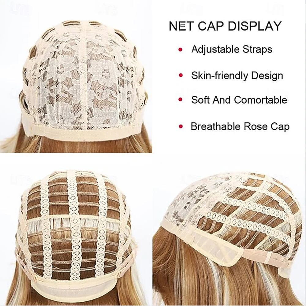 HAIRJOY Synthetic Hair Men Blonde Wig Short Layered Synthetic Wig Halloween Cosplay Costume Party Full Wigs
