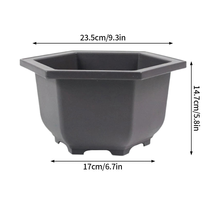 Flowerpots Imitation Purple Clay Succulent Plants Pots Outdoor Garden Landscape Bonsai Pot Trays Rectangular Square Planter