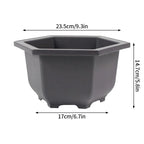 Flowerpots Imitation Purple Clay Succulent Plants Pots Outdoor Garden Landscape Bonsai Pot Trays Rectangular Square Planter