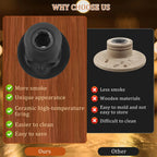 Cocktail Smoker Kit with 4 Flavors - Bourbon , Ceramics Skull Infuser Old Fashioned Drink Smoker Kit Birthday Gifts for Men Dad