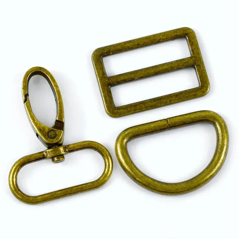 2/3Sets 16-38mm Bag Strap Lobster Buckle Metal Tri-glide Clasp For Webbing Adjuster D Ring Pet Collar Hook Hardware Accessories