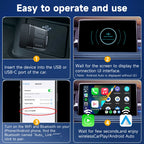 HEYINCAR Baidu Carlife to Carplay Wireless Adapter Auto Connect, Supports Online Music, Map Navigation