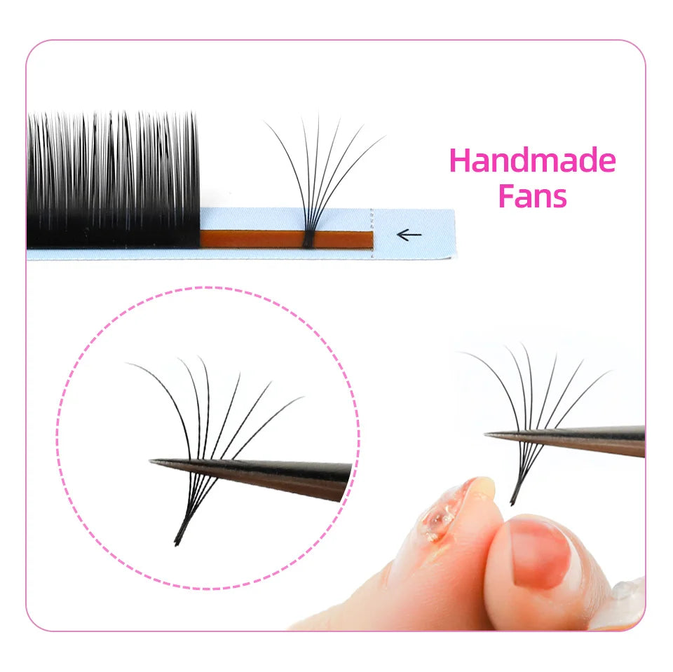 10 Cases Individual Eyelashes Extension 6-20mm Synthetic False Mink Eyelash Lower Lashes Russian Volume Makeup Eyelash Wholesale
