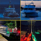 Waterproof DC12V LED Boats Bow Navigation Light Red Green Stern Sailing Signal Lamp for Marine Yacht Warning Light Accessories