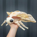 Soft Silkworm Moth Plush Toy Cute Simulated Insect Animal Exquisite Fuzzy Winged Bug Decorative Ornament Kids Gift Home Decor