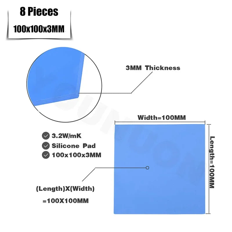 100X100X3MM / 8PCS-WHITE