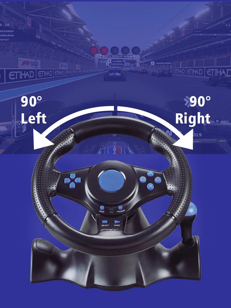 DATA FROG Racing Steering Wheel Vibration Controller Gaming Simracing Car Pedal For Switch  PS2 PS3 PS4 Xbox One PC