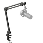 FIFINE Microphone Arm Boom,Adjustable Heavy Suspension Boom with Desk Clamp for K658/A2/Gaming,Streaming,Podcasting-BM63W-White