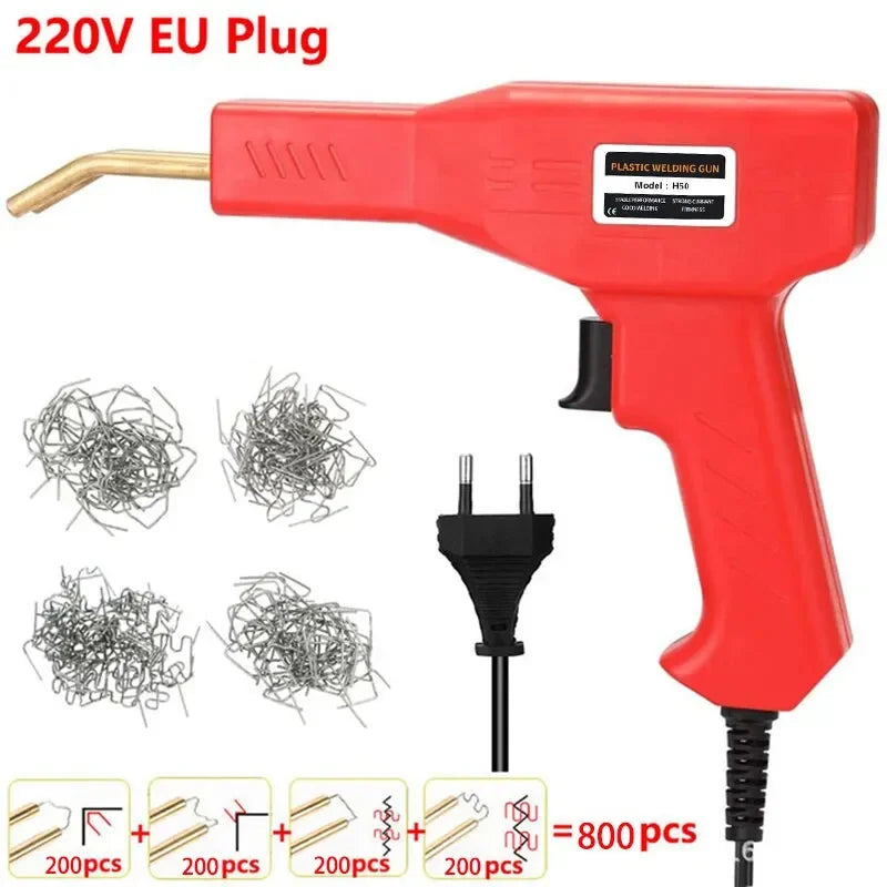 Plastic Welder Welding Machine Car Bumper Soldering Gun with 4 Staples for Bumper Repair Plastic Car Body Repair Tools