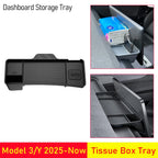 For Tesla Model Y Juniper 2025 2026 Model 3 Highland Dashboard Storage Tray Silicone Center Console Screen Rear Phone ETC Box