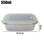 350/550/850ML Large Stainless Steel Food Container Thickened Camping Picnic Box Leak-proof Sealed Refrigerator Lunch Bento Boxes