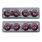 2Pcs LED taillights turn signals brake lights and reversing lights suitable for trucks buses tractors lorries pickups and RVs