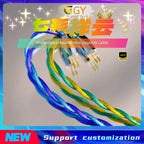 GY HiFi-306 Headphone Upgrade Cable - Colorful Auspiciou/with 2.5mm/3.5mm/4.4mm MMCX 0.78 2Pin HD650 , Suitable for MK4 Legacy 2