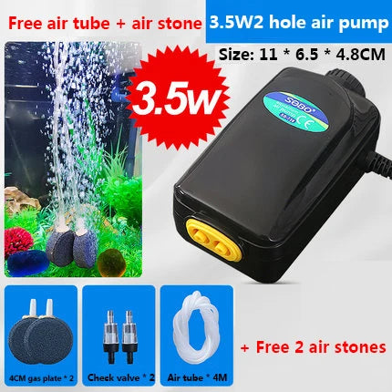 Quiet 220v 8W 12W Air Pump Adjustable Super Silent 4 Outlet Aquarium Fish Tank Oxygen Air Aerator Koi Fish Air Aerator air pump
