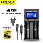 Liitokala Lii-PD2/Lii-PD4 Li-ion & NiMH Battery Charger for 18650 21700 26650 AA AAA