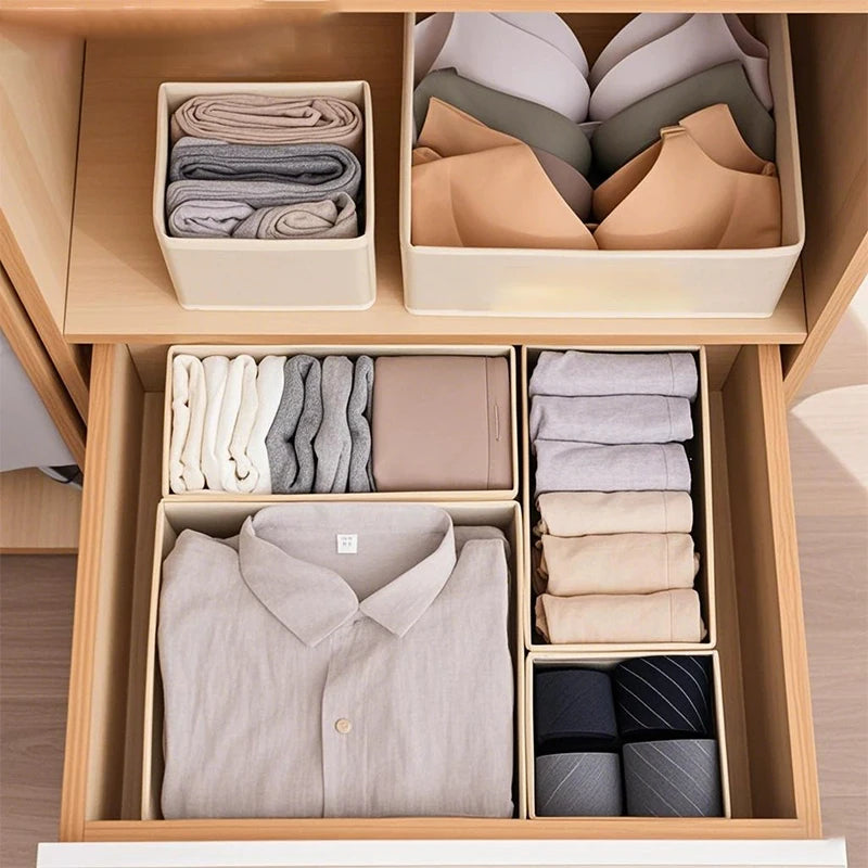 Drawer Organizers Clothes Dresser Organizer Bins Fabric Closet Organizers and Storage Drawer Dividers for Clothing Socks Underwe