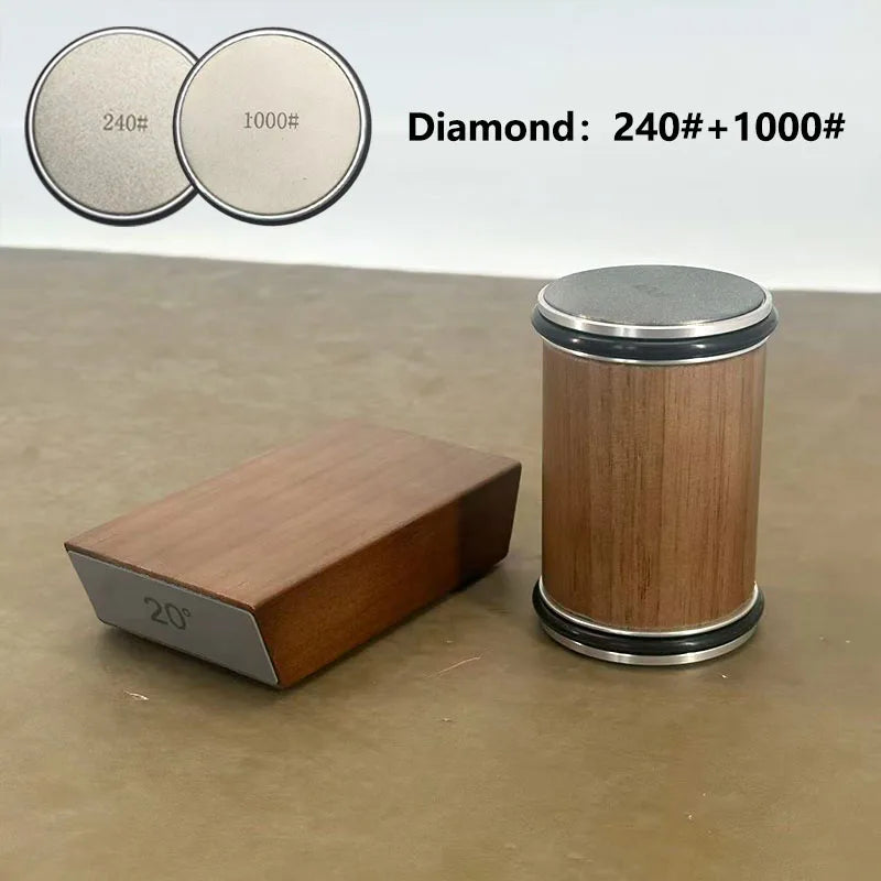Rolling Knife Sharpener Magnetic Knife Holder Diamond Sharpening Stone Kit with 15 and 20 Degrees Angle Roller Kitchen Accessory