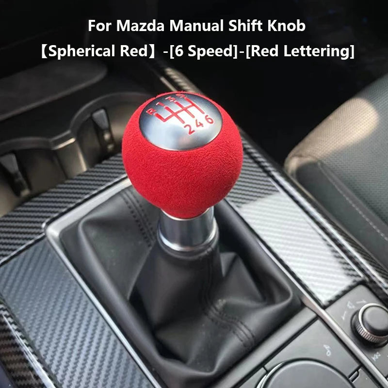 Brand New Suede 5 Speed 6 Speed Manual Shift Knob For Mazda 6 Atenza For Mazda 3 Axela Mazda 8 5 CX-5 CX-4 MX-5 MX5