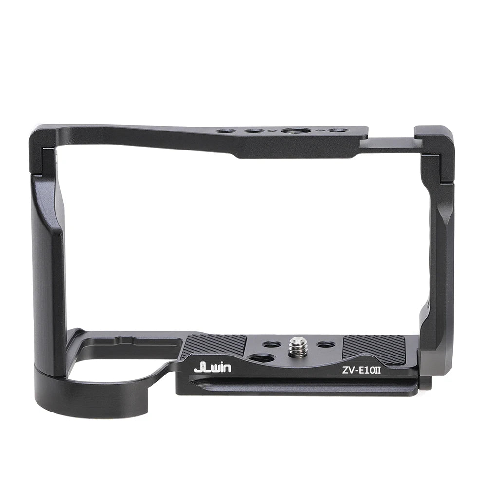 FOTGA ZV-E10 II Camera Cage With Wooden Handle Top Hand Grip Quick Release Plate Cage Kit Protective For Sony ZV-E10 II Camera