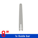 8 Inch Chainsaw Guide Bar And Saw Chain Set 45 Drive Link Electric Saw 1/4''P for Brushless Electric Saw Wood Cutter Spare Chain