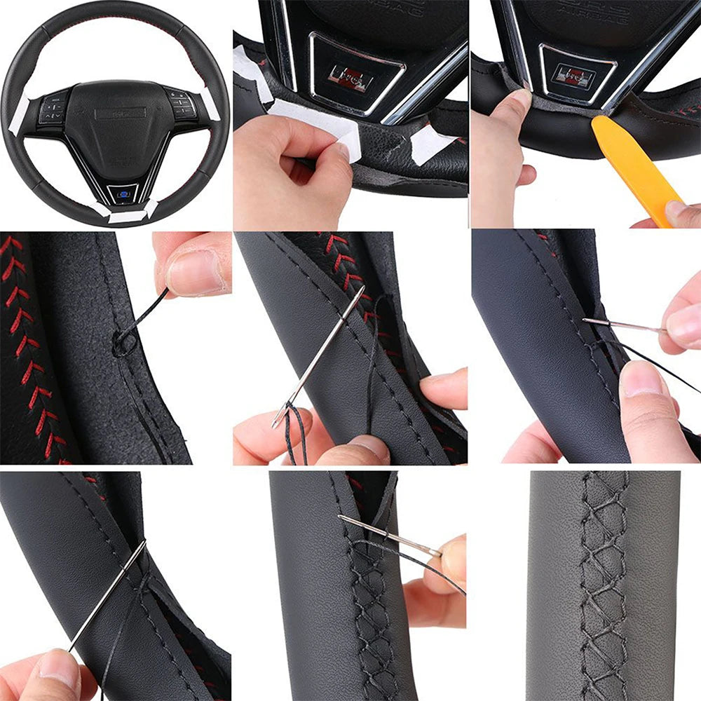 Custom Fit  Microfiber Leather Car Steering Wheel Cover For BMW 530 523 523li 525 520li 535 545i E60 Car Steering Protector