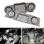 bright 2pcs For VW Passat CC B6 B7 Golf Tiguan Touran Scirocco Skoda Superb Octavia Car Interior Dome Roof Lights 48 LED