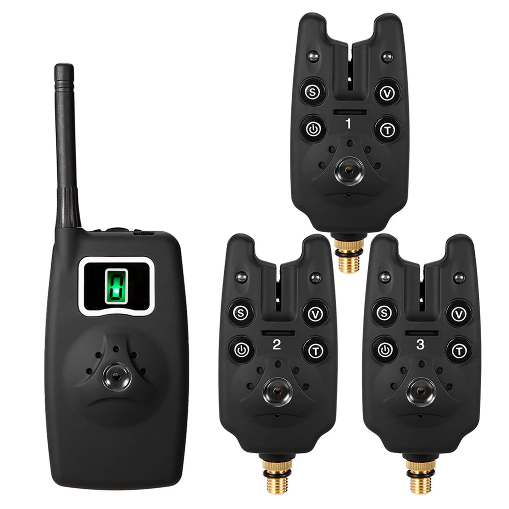 Fishing Alarm Kit Wireless Fishing Alarm Set LED Fishing Bite Alarms Receiver Set Night Fishing Supplies Wireless Bite Alarm