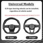 Carbon Fiber Car Steering Wheel Cover Concave Convex Design Non-slip Universal 38cm 15inch for Toyota Camry Prius Corolla Rav4