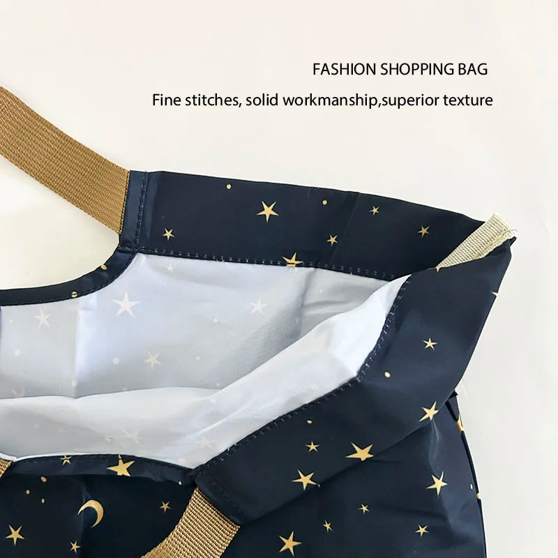 16L Large Capacity Japanese Style Casual Handbag Folding Supermarket Shopper Bag Lovely Travel Accessory