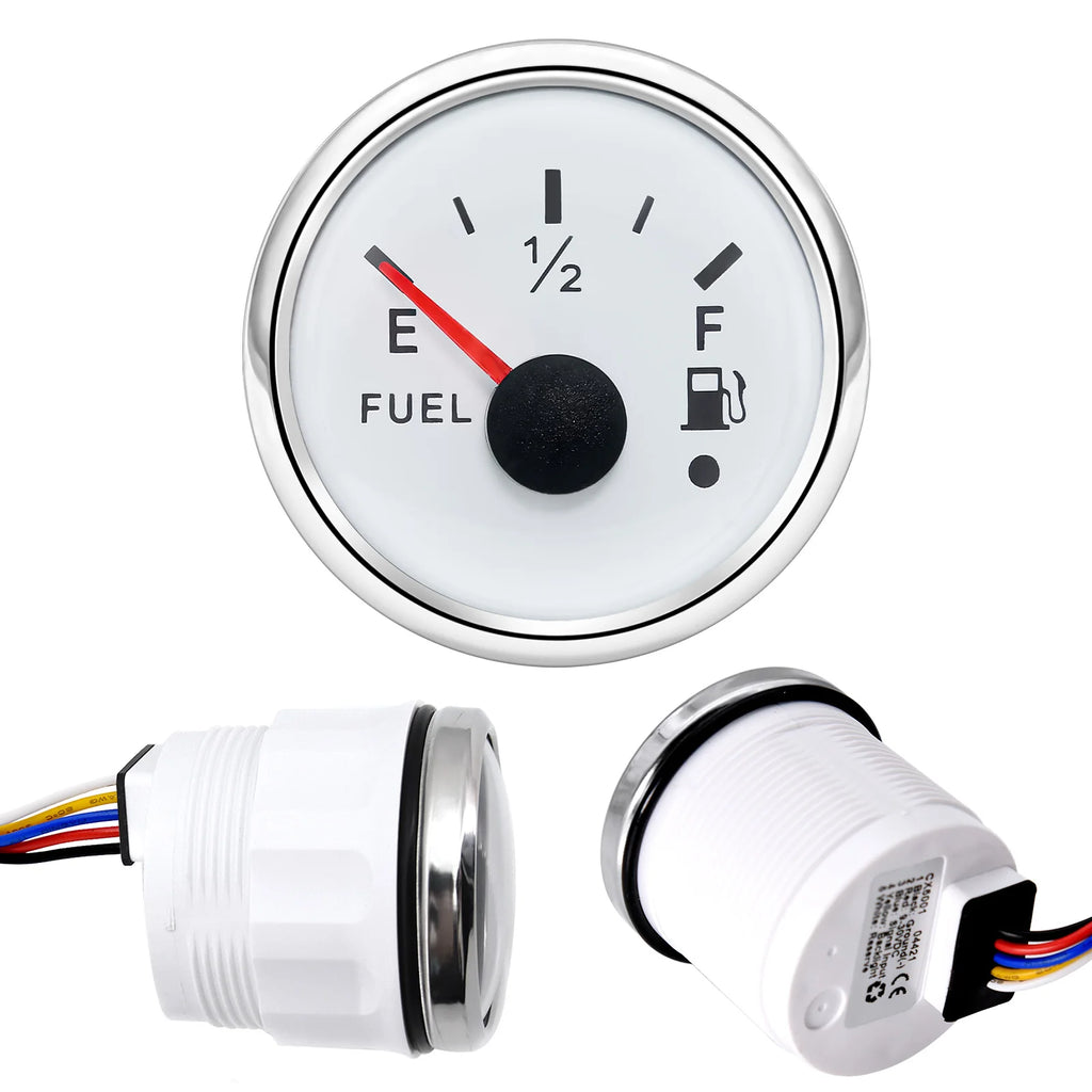 Car Marine Boat Boost Alarm Gauge 2‘’ 52mm Oil pressure Meter Water Level Fuel Temperature 12V 24V Voltmeter Accessories Meter