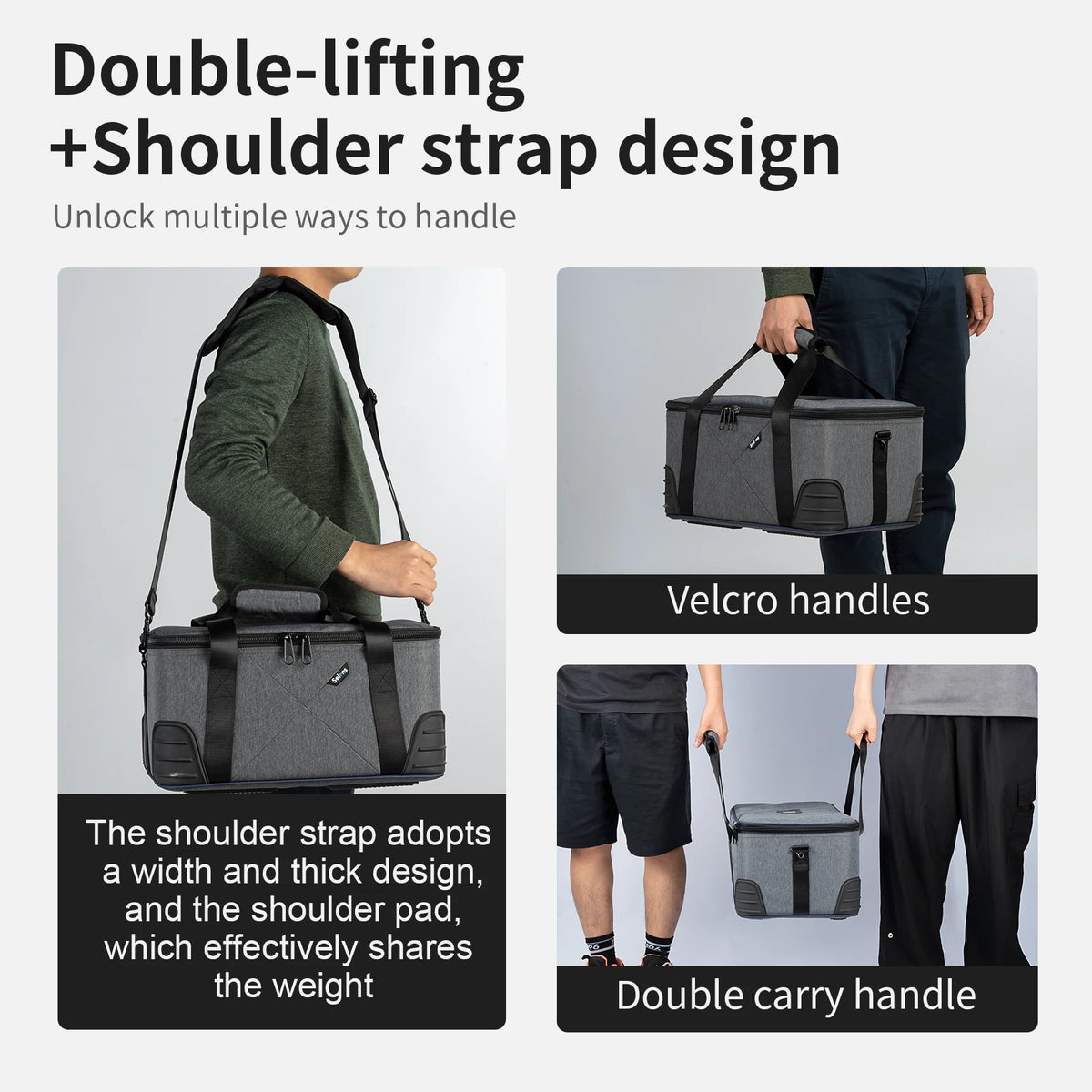 Selens 2026 Waterproof Zipper Storage Bag Photo Studio Kits Photography Equipment Hard-sheel Liner High Capacity Camera Lens Bag