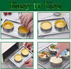 10PCS Perforated Tart Rings Round Stainless Steel Mousse Cake Ring Mold for Baking Pastry French Dessert Mousse Home Baking Tool