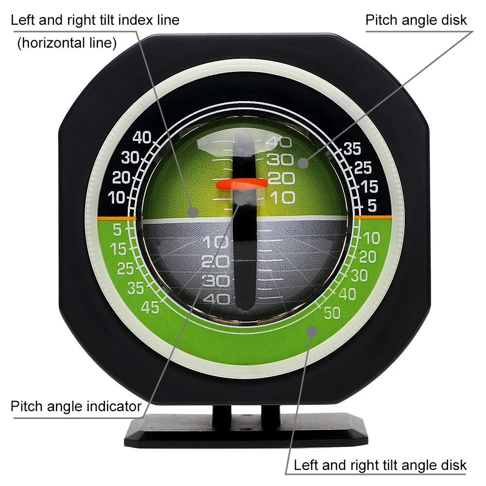 Auto Slope Meter Level Built-in LED Inclinometer Angle Car Compass High-precision Car Vehicle Declinometer Gradient