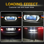 2Pcs For Audi A8 D3 2002-2006 2007 2008 2009 2010 Car Rear White LED License Plate Light Number Lamps OEM # 4E0943021,4E0943022