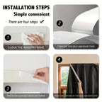 1 piece deluxe no-punch blackout curtains, high blackout portable paste design firm, suitable for bedroom living room kitchen